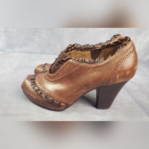 Anthropologie‎ Schuler & Sons Dark Academia Platform Heeled Oxfords Sz 39EU/7 US